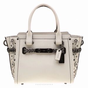 Coach Ivory Floral Satchel